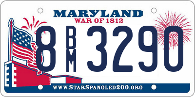 MD license plate 8BM3290