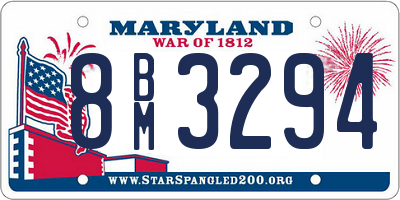 MD license plate 8BM3294