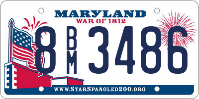 MD license plate 8BM3486