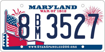 MD license plate 8BM3527