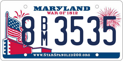 MD license plate 8BM3535