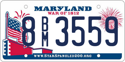 MD license plate 8BM3559