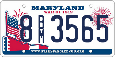 MD license plate 8BM3565