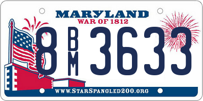 MD license plate 8BM3633