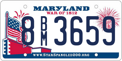 MD license plate 8BM3659