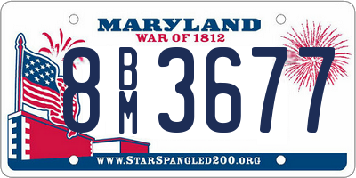 MD license plate 8BM3677