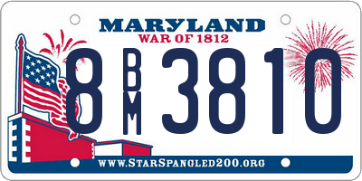 MD license plate 8BM3810
