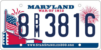 MD license plate 8BM3816