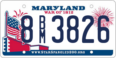 MD license plate 8BM3826