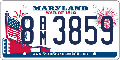 MD license plate 8BM3859