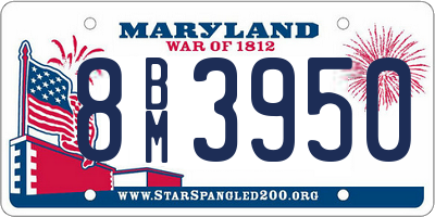 MD license plate 8BM3950