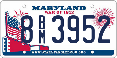 MD license plate 8BM3952