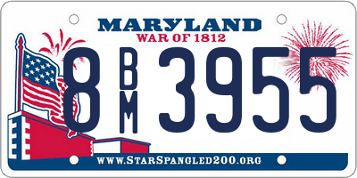 MD license plate 8BM3955