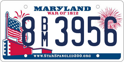 MD license plate 8BM3956