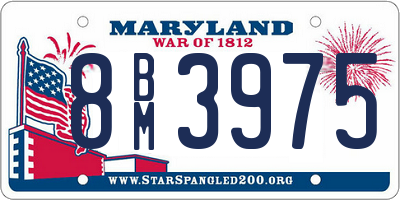 MD license plate 8BM3975