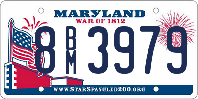 MD license plate 8BM3979