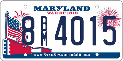 MD license plate 8BM4015