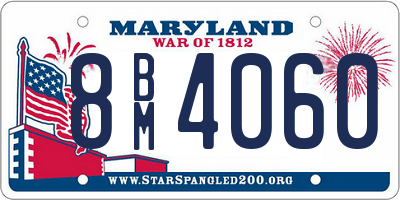 MD license plate 8BM4060