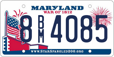 MD license plate 8BM4085