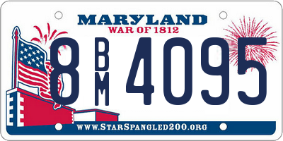 MD license plate 8BM4095