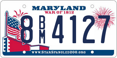 MD license plate 8BM4127