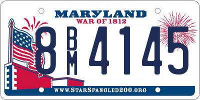 MD license plate 8BM4145