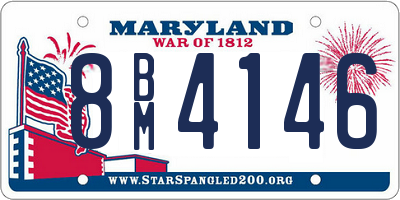 MD license plate 8BM4146