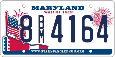 MD license plate 8BM4164