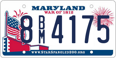 MD license plate 8BM4175