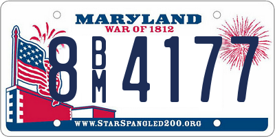 MD license plate 8BM4177