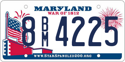 MD license plate 8BM4225