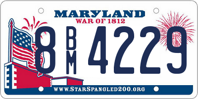 MD license plate 8BM4229