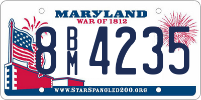 MD license plate 8BM4235