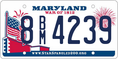 MD license plate 8BM4239