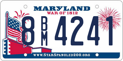 MD license plate 8BM4241