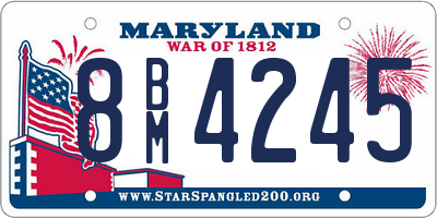 MD license plate 8BM4245