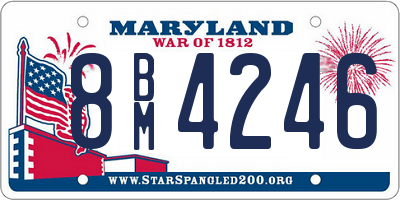 MD license plate 8BM4246