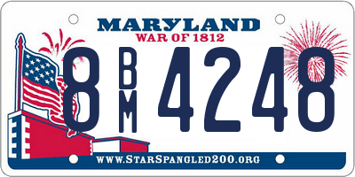 MD license plate 8BM4248