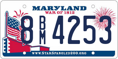 MD license plate 8BM4253