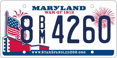 MD license plate 8BM4260