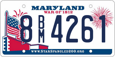 MD license plate 8BM4261