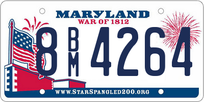 MD license plate 8BM4264