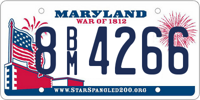 MD license plate 8BM4266