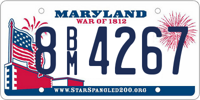 MD license plate 8BM4267