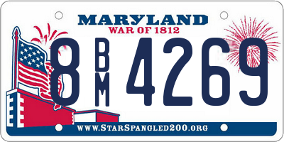 MD license plate 8BM4269