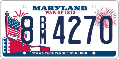 MD license plate 8BM4270