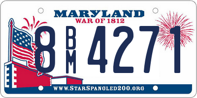 MD license plate 8BM4271