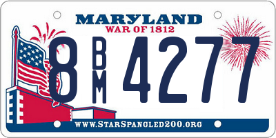 MD license plate 8BM4277