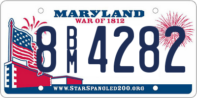 MD license plate 8BM4282