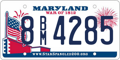 MD license plate 8BM4285